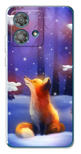 Чехол с печатью "Лисичка в лесу" для Motorola Edge 40 Neo