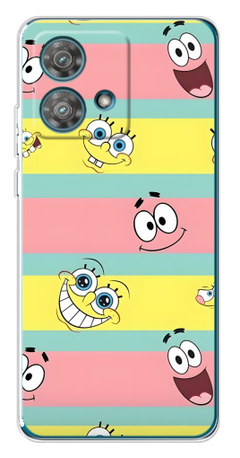 Чехол с картинкой "Мордашки" для Motorola Edge 40 Neo