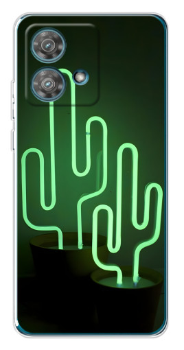 Чехол с печатью "Неоновый кактус" для Motorola Edge 40 Neo
