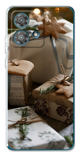 Силиконовый чехол с изображением "Нежные подарки" для Motorola Edge 40 Neo