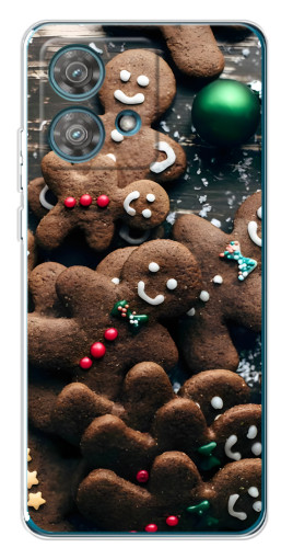 Чехол с принтом "Новогодние человечки" для Motorola Edge 40 Neo