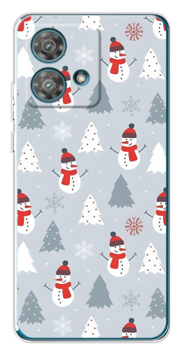 Чехол с принтом "Новогодний фон" для Motorola Edge 40 Neo
