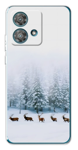 Чехол с принтом "Олени в лесу" для Motorola Edge 40 Neo