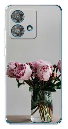 Чехол с печатью "Пионы в вазе" для Motorola Edge 40 Neo