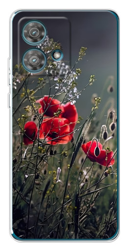 Силиконовый чехол с изображением "Поле цветов" для Motorola Edge 40 Neo