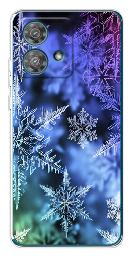 Чехол с картинкой "Разноцветные снежинки" для Motorola Edge 40 Neo
