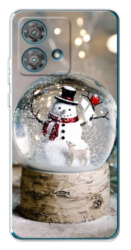 Чехол с картинкой "Снеговик в шаре" для Motorola Edge 40 Neo