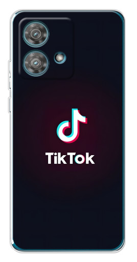 Силиконовый чехол с изображением "TikTok темный" для Motorola Edge 40 Neo