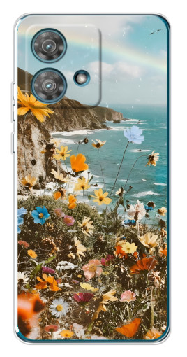 Чехол с картинкой "Яркие полевые цветы" для Motorola Edge 40 Neo