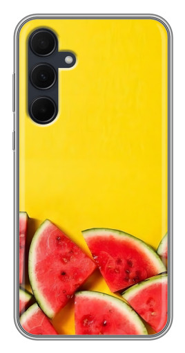Силиконовый чехол с изображением "Арбузики на желтом" для Samsung Galaxy A35 (5G)