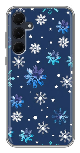 Чехол с печатью "Фон с снежинками" для Samsung Galaxy A35 (5G)