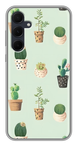 Чехол с картинкой "Кактусы в горшочках " для Samsung Galaxy A35 (5G)