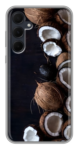 Чехол с картинкой "Кокосы на черном" для Samsung Galaxy A35 (5G)