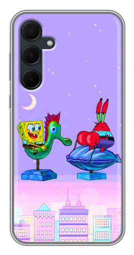 Силиконовый чехол с изображением "Крабс и Спанч Боб" для Samsung Galaxy A35 (5G)
