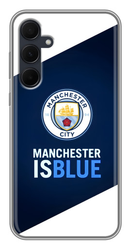 Силиконовый чехол с изображением "Manchester is Blue" для Samsung Galaxy A35 (5G)