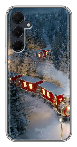 Силиконовый чехол с изображением "Новогодний поезд" для Samsung Galaxy A35 (5G)