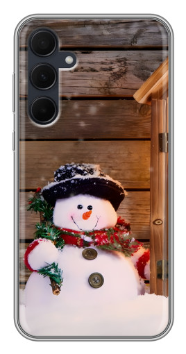 Силиконовый чехол с изображением "Рождественский снеговик" для Samsung Galaxy A35 (5G)