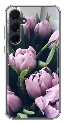 Силиконовый чехол с изображением "Сиреневые тюльпаны" для Samsung Galaxy A35 (5G)