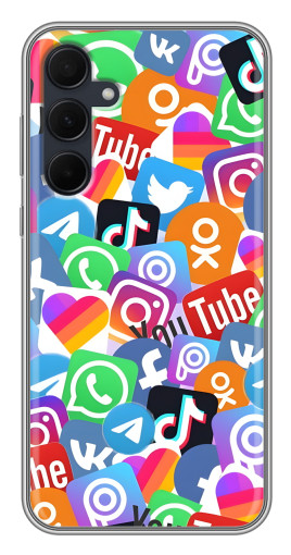 Чехол с печатью "Яркие иконки" для Samsung Galaxy A35 (5G)