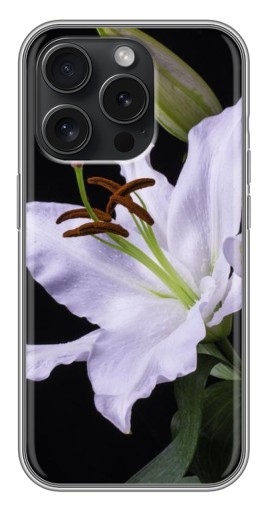 Силиконовый чехол с изображением "Большая лилия" для iPhone 16 Pro