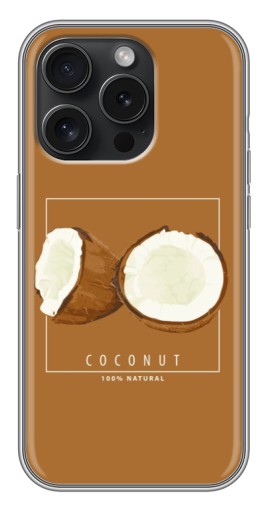 Силиконовый чехол с изображением "Coconut" для iPhone 16 Pro
