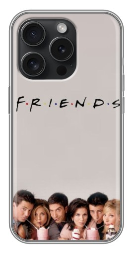 Силиконовый чехол с изображением "Друзья первый сезон" для iPhone 16 Pro