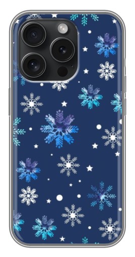 Чехол с принтом "Фон с снежинками" для iPhone 16 Pro
