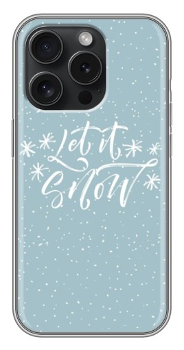 Чехол с принтом "Let it Snow" для iPhone 16 Pro