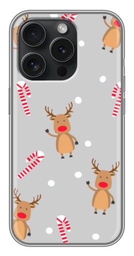 Чехол с печатью "Олени с конфетами" для iPhone 16 Pro