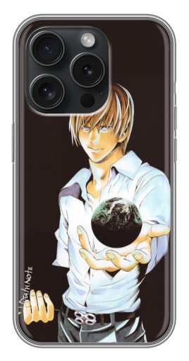 Силиконовый чехол с изображением "Стильный Лайт Ягами" для iPhone 16 Pro
