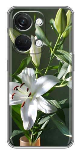 Чехол с принтом "Белые лилии" для OnePlus Nord 3 5G