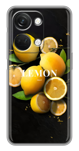 Силиконовый чехол с изображением "Лимон на черном" для OnePlus Nord 3 5G