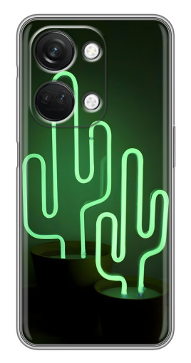 Силиконовый чехол с изображением "Неоновый кактус" для OnePlus Nord 3 5G
