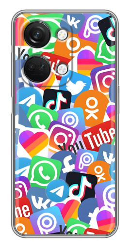 Чехол с картинкой "Яркие иконки" для OnePlus Nord 3 5G