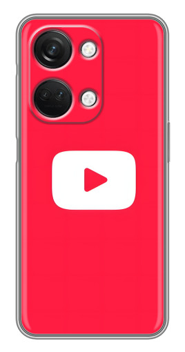 Силиконовый чехол с изображением "YouTube Кнопка" для OnePlus Nord 3 5G