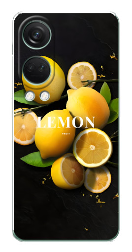 Силиконовый чехол с изображением "Лимон на черном" для OnePlus Nord 4