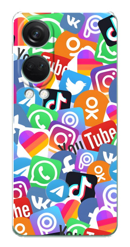 Чехол с печатью "Яркие иконки" для OnePlus Nord 4