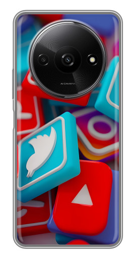 Чехол с принтом "3Д эффект" для Xiaomi Redmi A3