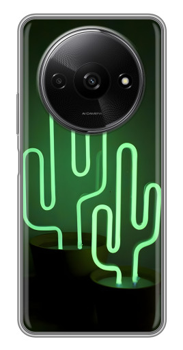 Чехол с принтом "Неоновый кактус" для Xiaomi Redmi A3