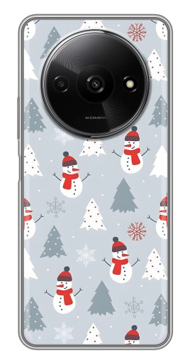Чехол с печатью "Новогодний фон" для Xiaomi Redmi A3