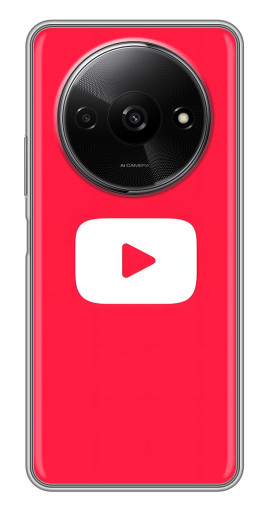 Силиконовый чехол с изображением "YouTube Кнопка" для Xiaomi Redmi A3