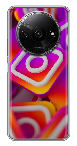 Чехол с принтом "Значки Инстаграм" для Xiaomi Redmi A3