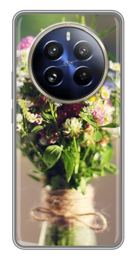 Чехол с печатью "Букет полевых цветов" для Realme 12 Pro Plus