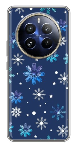 Чехол с принтом "Фон с снежинками" для Realme 12 Pro Plus