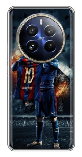 Чехол с картинкой "Месси с футболкой" для Realme 12 Pro Plus