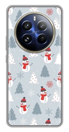 Чехол с принтом "Новогодний фон" для Realme 12 Pro Plus