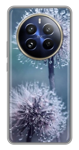 Чехол с картинкой "Одуванчик с капельками" для Realme 12 Pro Plus