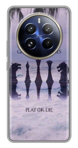 Силиконовый чехол с изображением "Play or Die" для Realme 12 Pro Plus