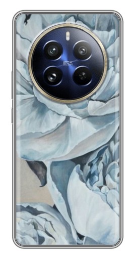 Чехол с принтом "Рисунок пионы" для Realme 12 Pro Plus