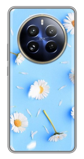 Чехол с принтом "Ромашковый фон" для Realme 12 Pro Plus